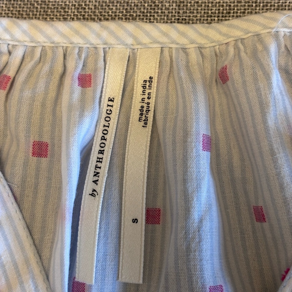 ANTHROPOLOGIE Textured PJ, Lounge Cotton Top. EUC. - Picture 8 of 11